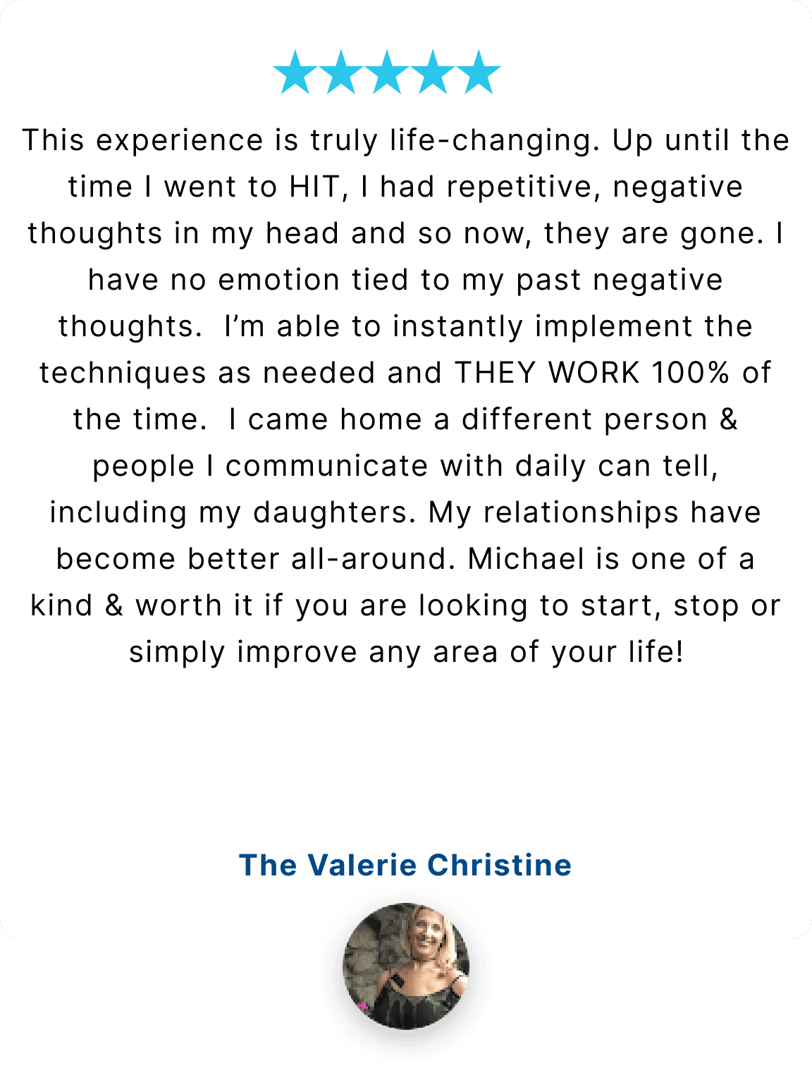 Client testimonial